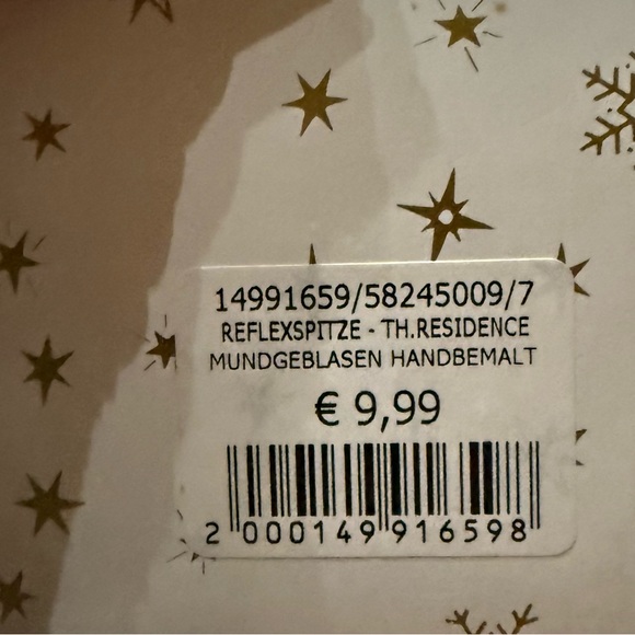 Vtg 13” German Glass Copper/Gold Christmas Mouth Blown Tree Topper - Picture 6 of 6